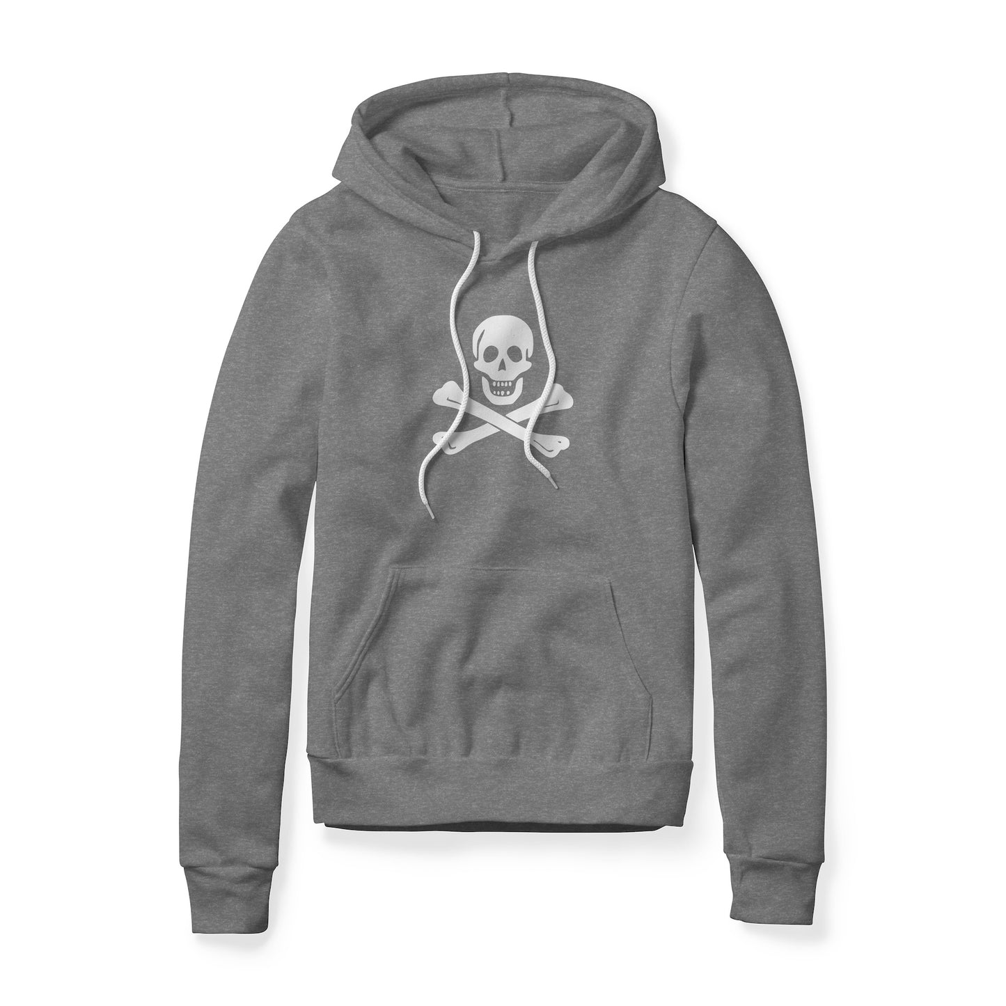 Jolly Roger Pirate Symbol (Bones), Fleece Hoodie