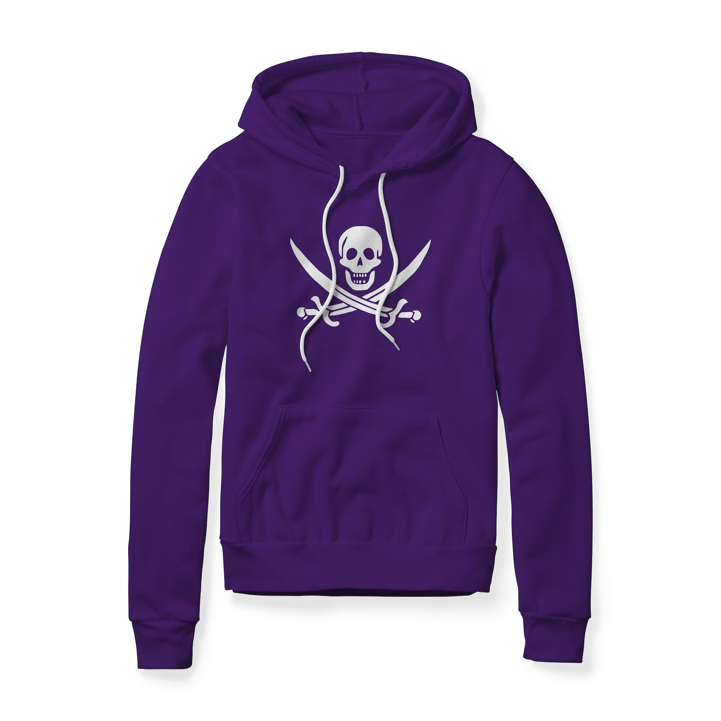 Jolly Roger Pirate Symbol (Swords), Fleece Hoodie