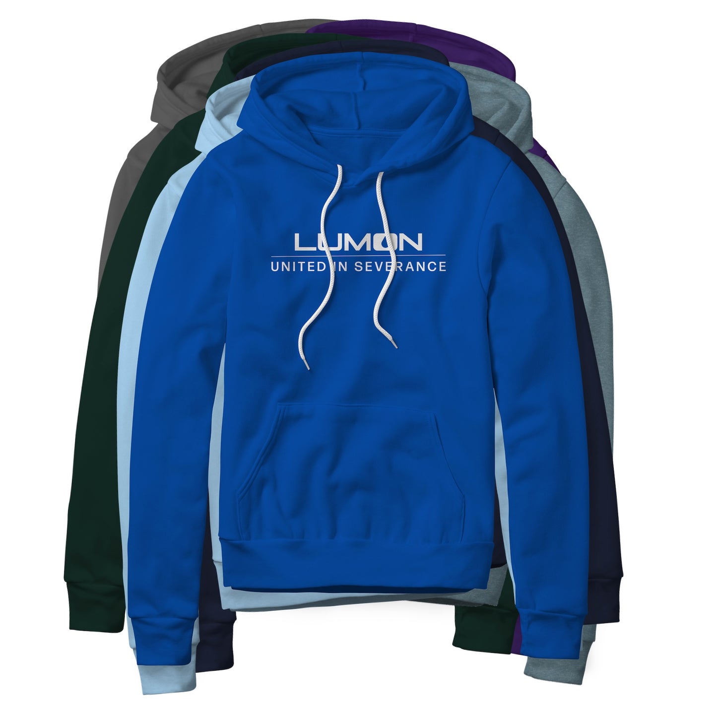 Lumon United In Severance (White) : Severance Show, Fleece Hoodie