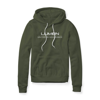 Lumon United In Severance (White) : Severance Show, Fleece Hoodie