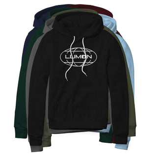 Lumon Logo (White) : Severance Show, Fleece Hoodie