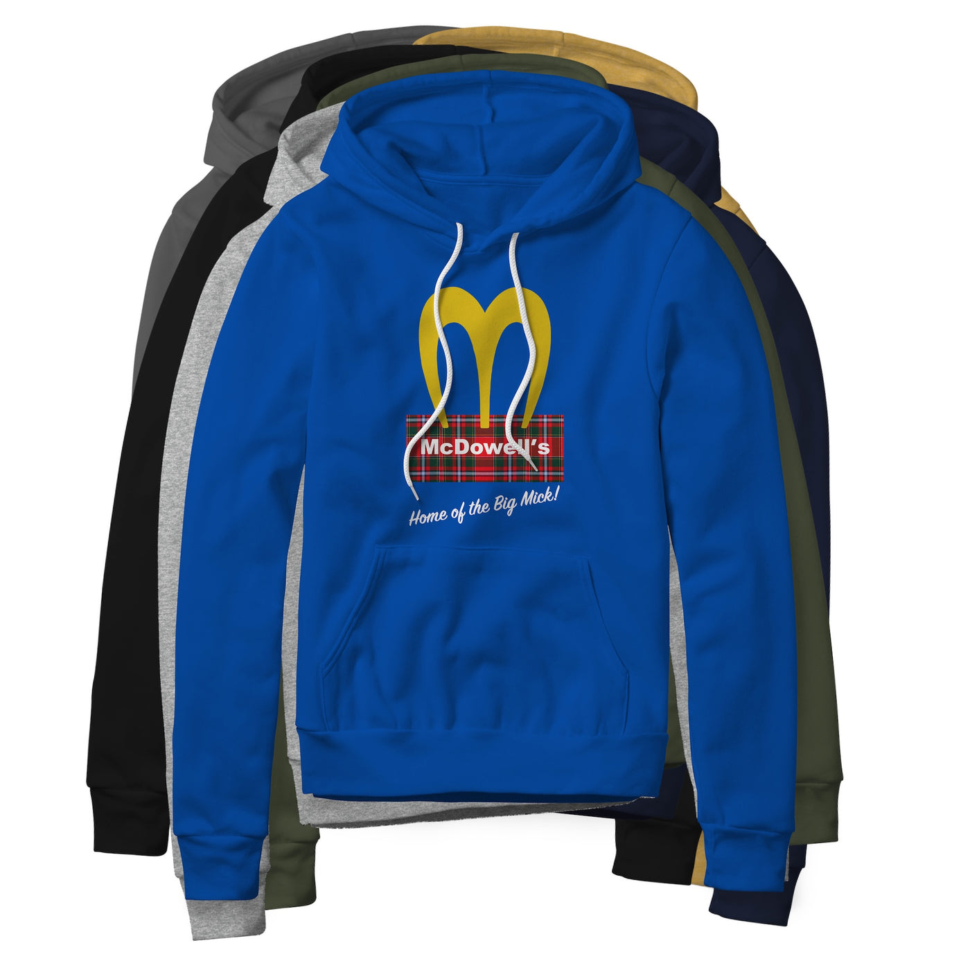 McDowell's Logo (Plaid) : Coming To America Movie, Fleece Hoodie