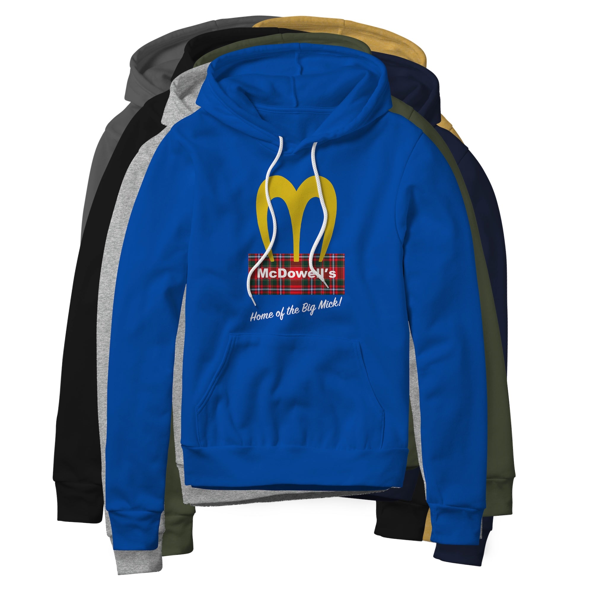 McDowell's Logo (Plaid) : Coming To America Movie, Fleece Hoodie