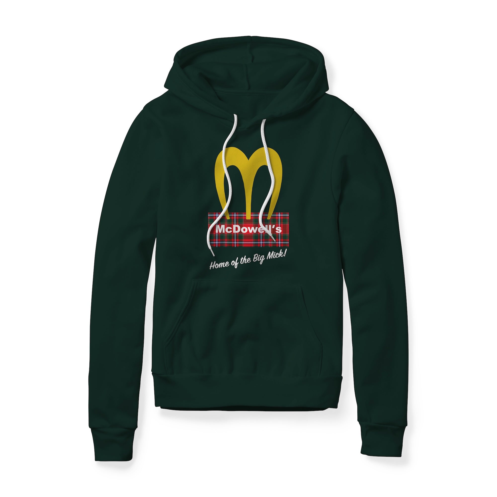 McDowell's Logo (Plaid) : Coming To America Movie, Fleece Hoodie
