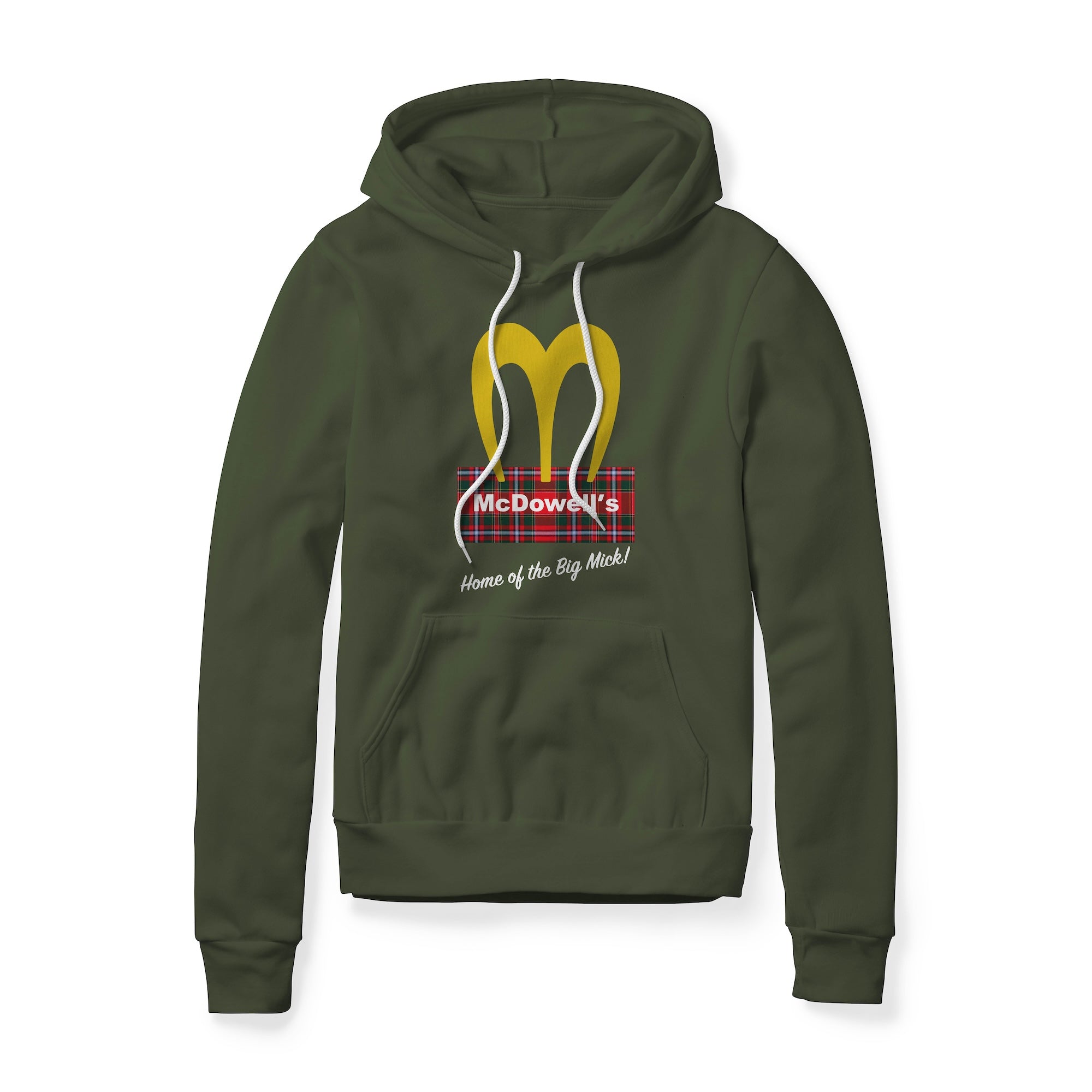 McDowell's Logo (Plaid) : Coming To America Movie, Fleece Hoodie