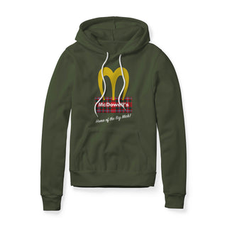McDowell's Logo (Plaid) : Coming To America Movie, Fleece Hoodie