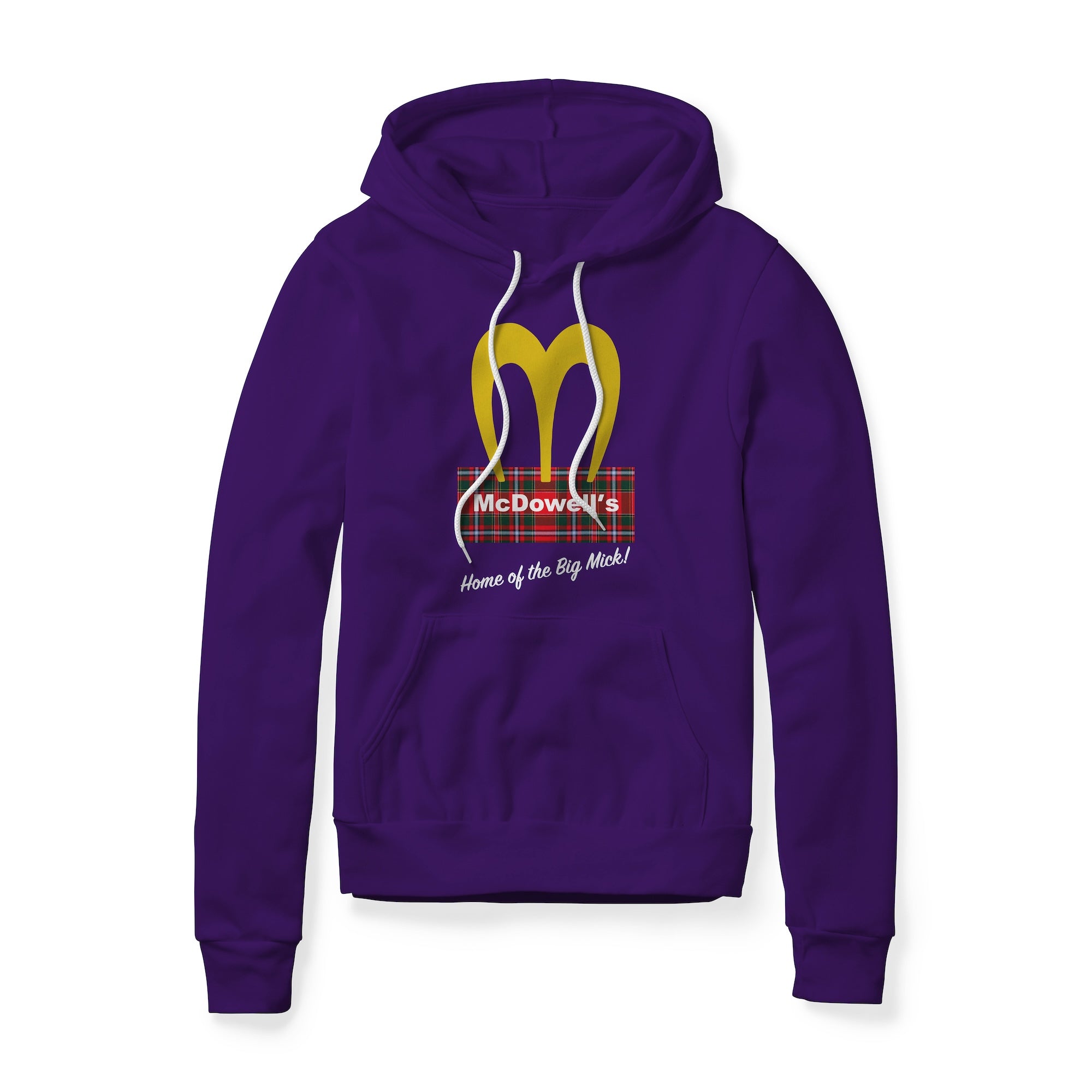 McDowell's Logo (Plaid) : Coming To America Movie, Fleece Hoodie