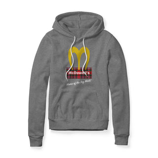 McDowell's Logo (Plaid) : Coming To America Movie, Fleece Hoodie