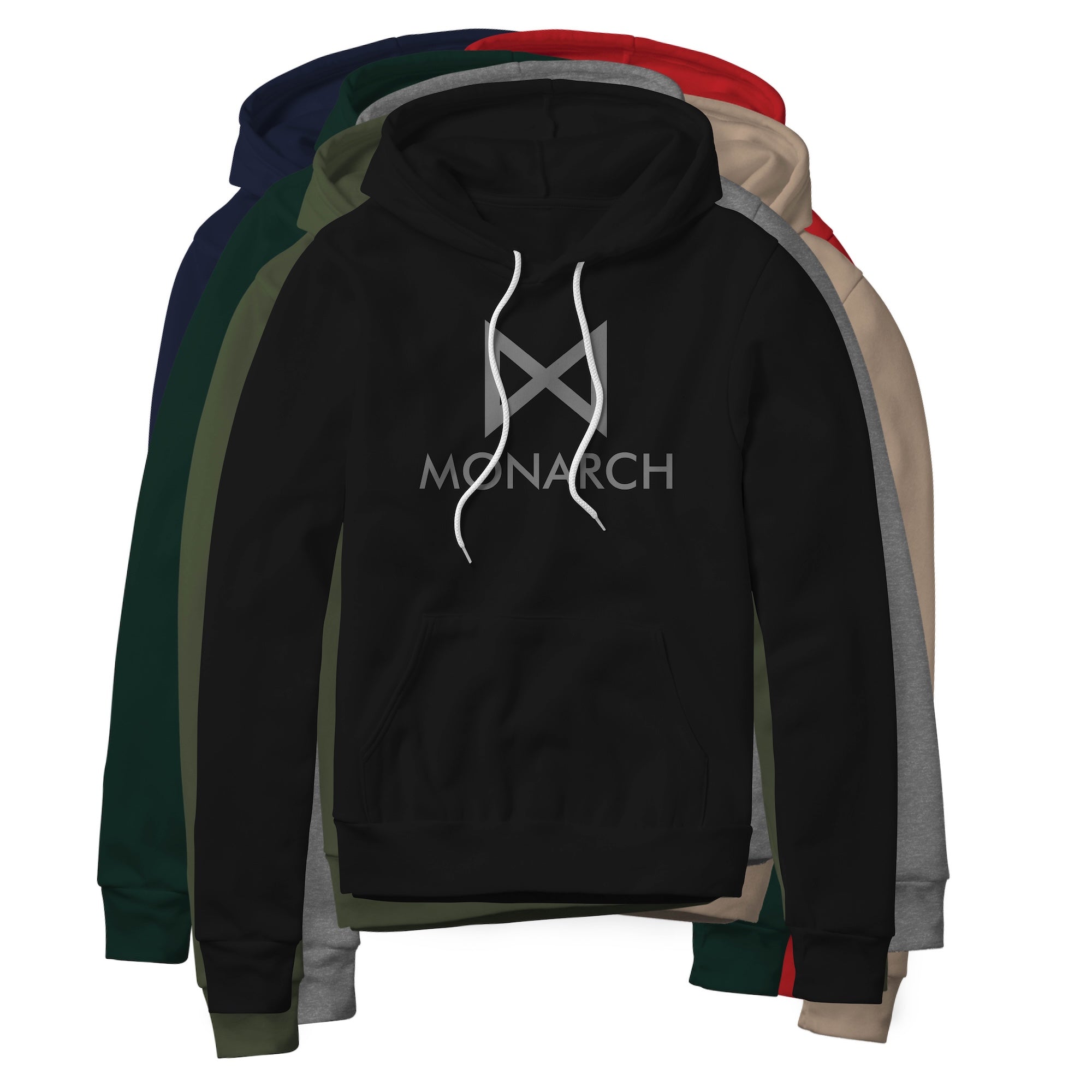 Monarch Logo (Gray) : Godzilla and Kong MonsterVerse, Fleece Hoodie