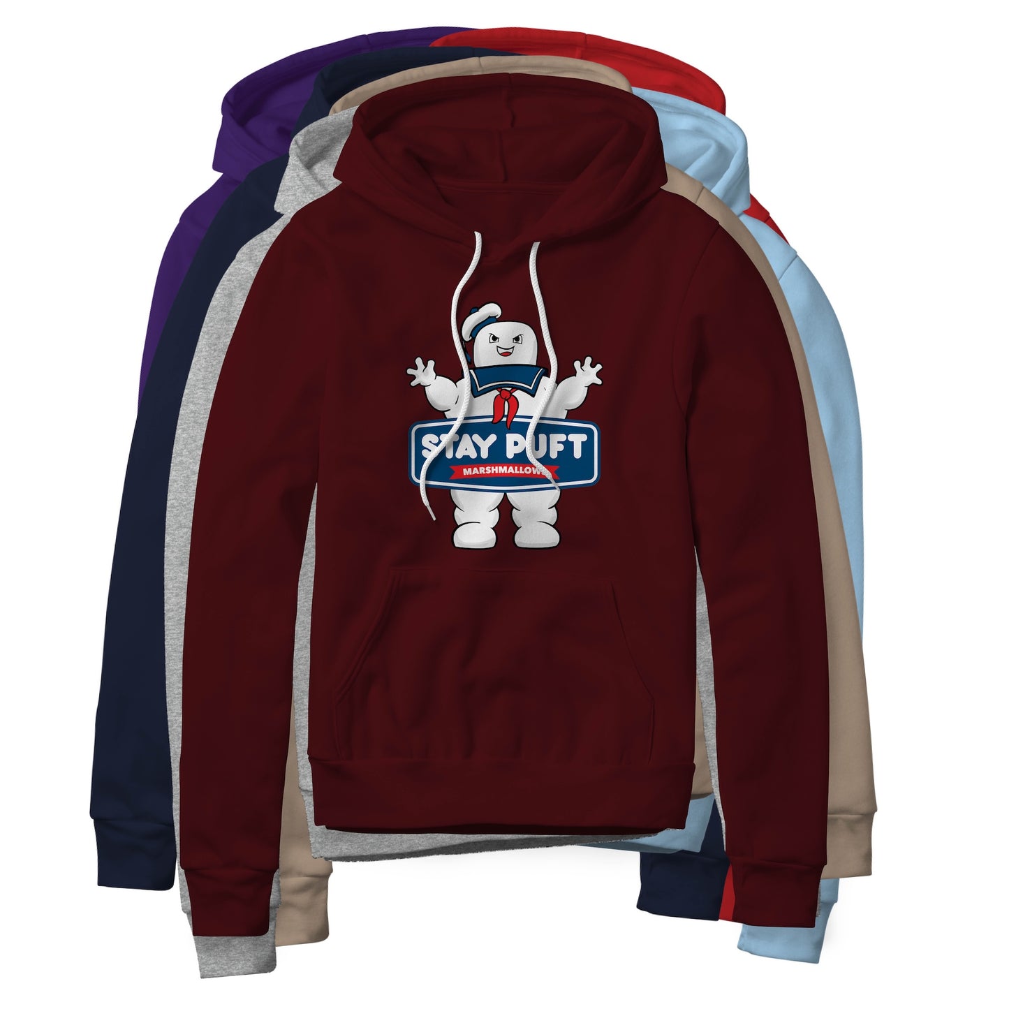 Stay Puft Marshmallows Logo (Evil) : Ghostbusters Movie, Fleece Hoodie