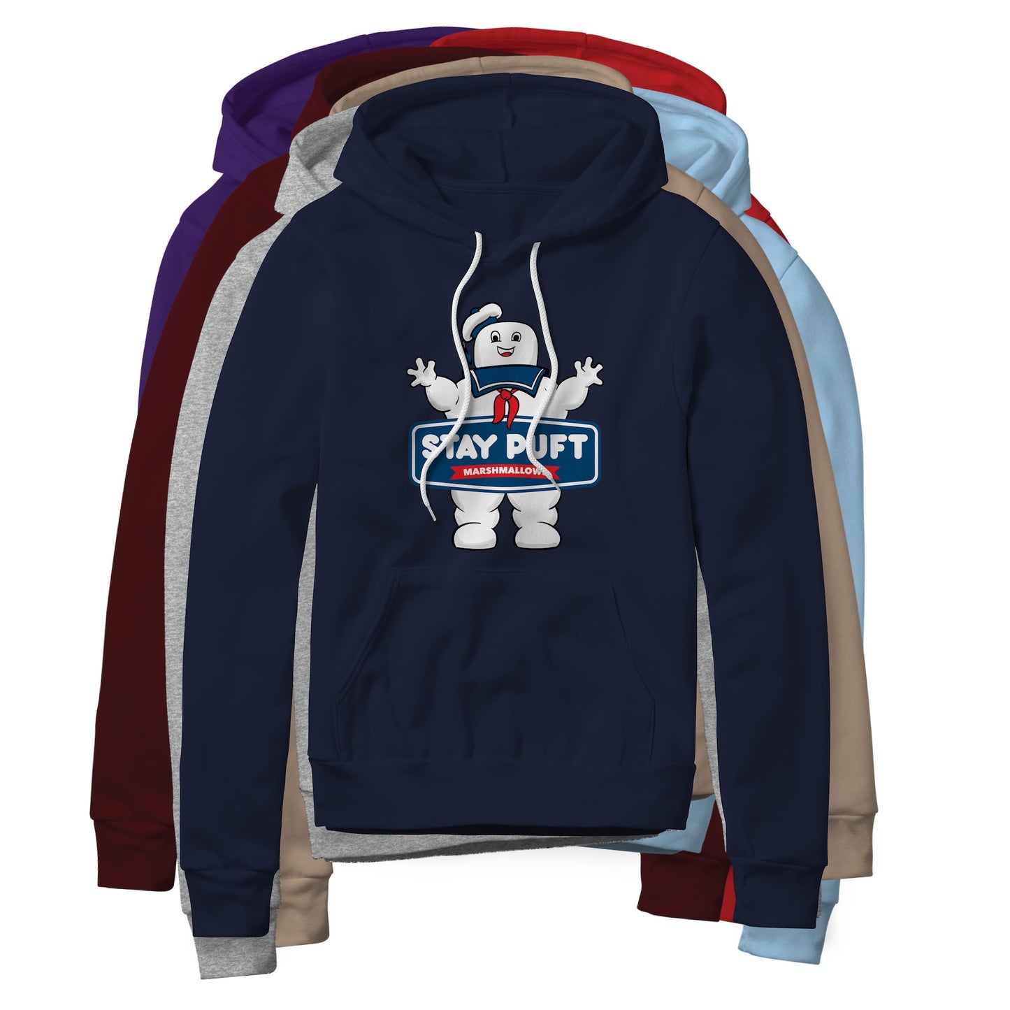 Stay Puft Marshmallows Logo (Good) : Ghostbusters Movie, Fleece Hoodie