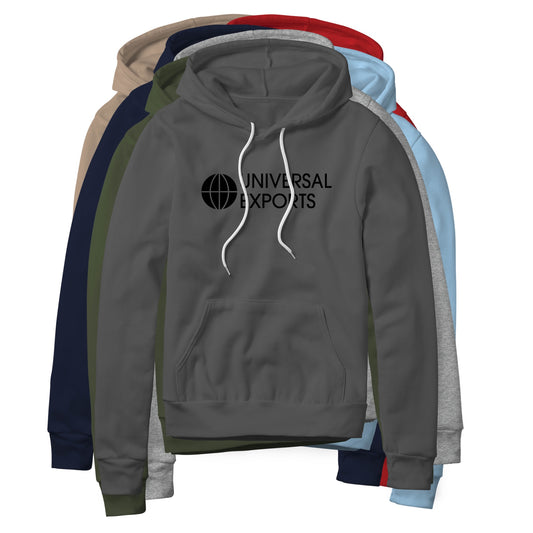 Universal Exports Logo (Black) : James Bond Movie, Fleece Hoodie