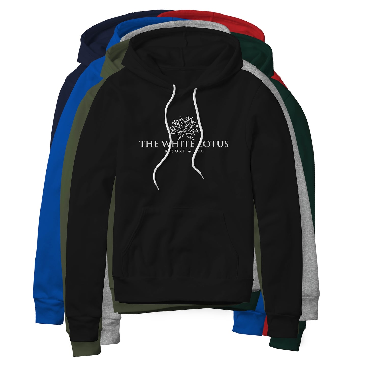 White Lotus Logo (White) : White Lotus Show, Fleece Hoodie