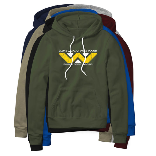 Weyland-Yutani Distressed Logo : Alien Movie, Fleece Hoodie