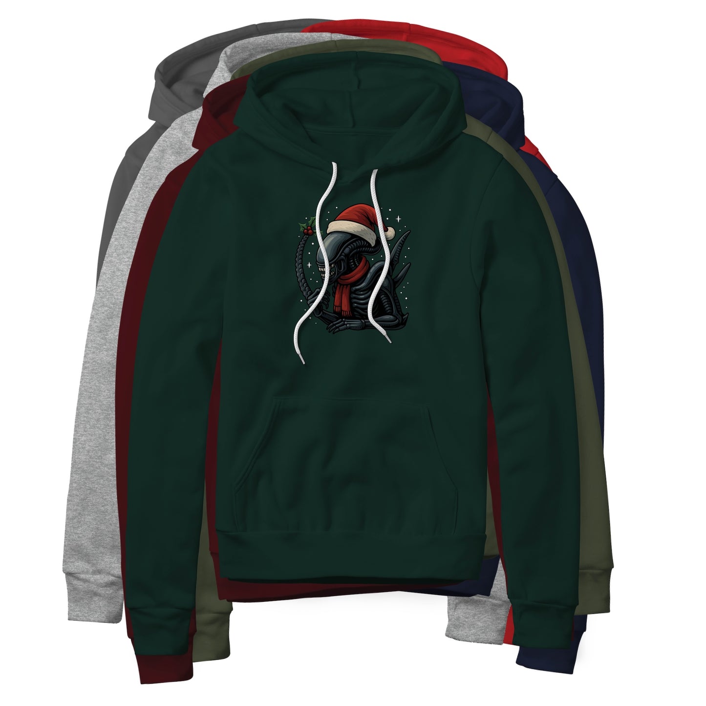 Xenomorph (Christmas Edition) : Alien Movie, Fleece Hoodie
