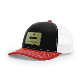 Come And Take It Cannon Trucker Hat - Military Olive