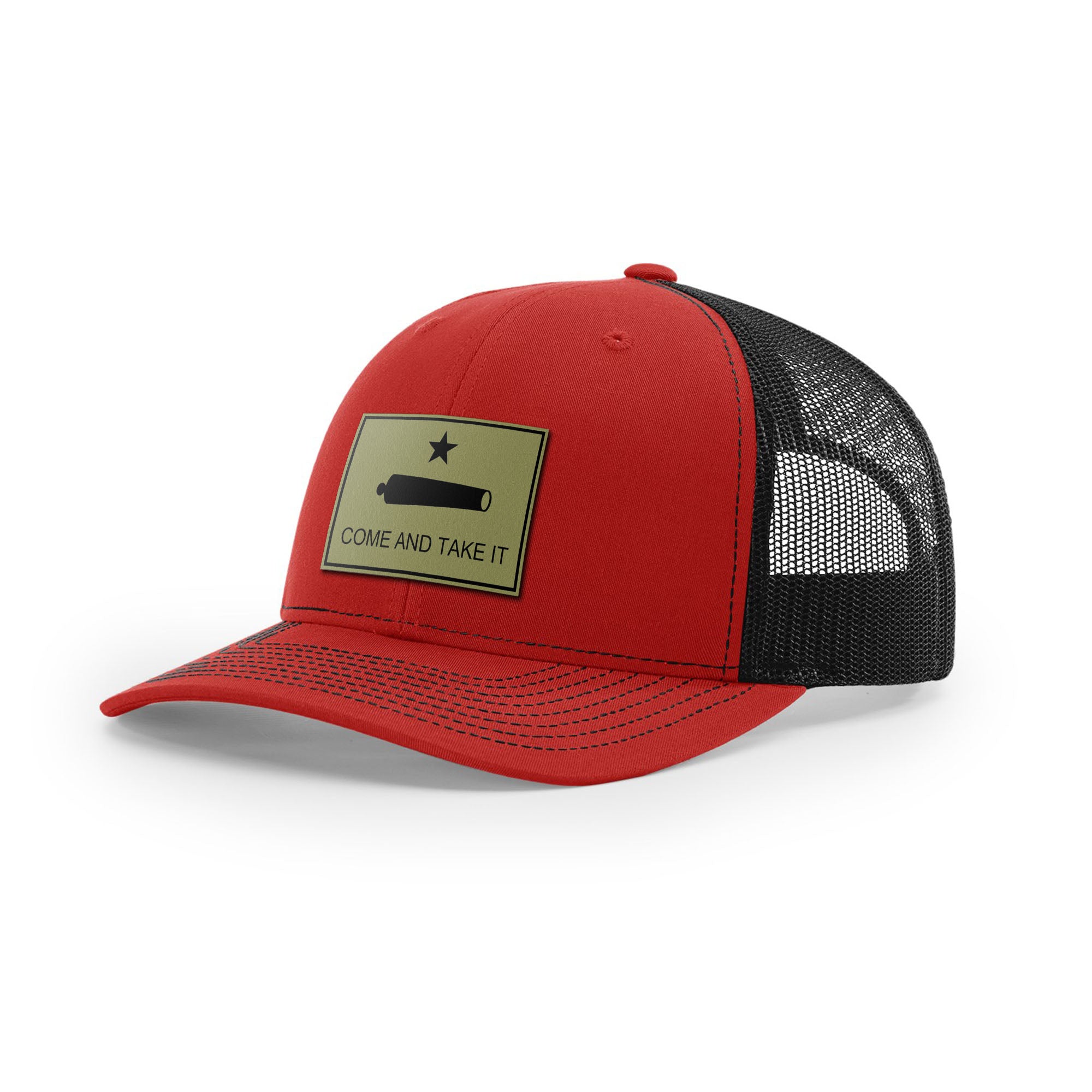 Come And Take It Cannon Trucker Hat - Military Olive