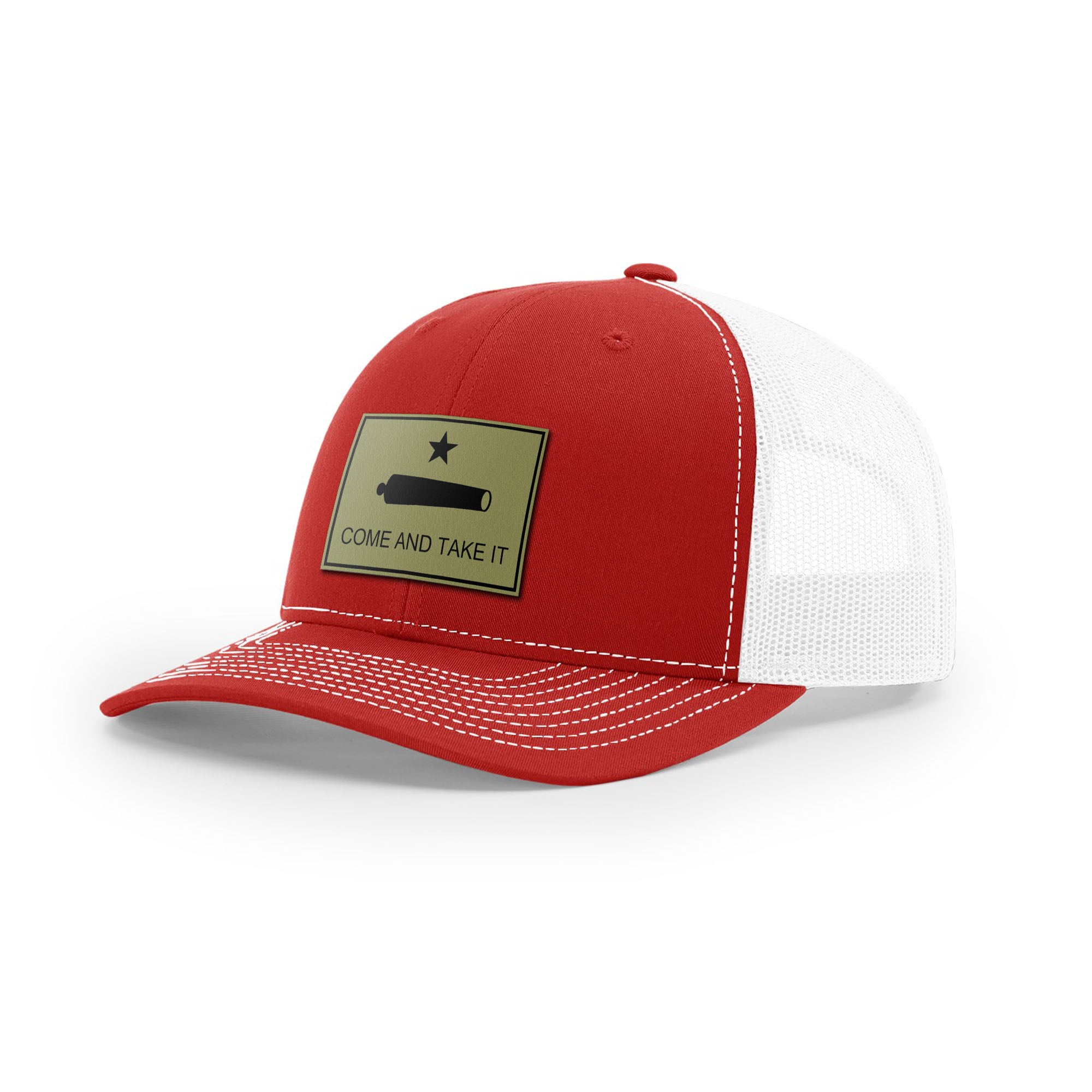 Come And Take It Cannon Trucker Hat - Military Olive