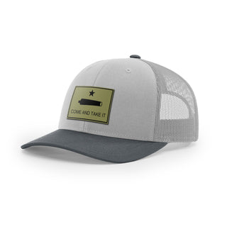 Come And Take It Cannon Trucker Hat - Military Olive