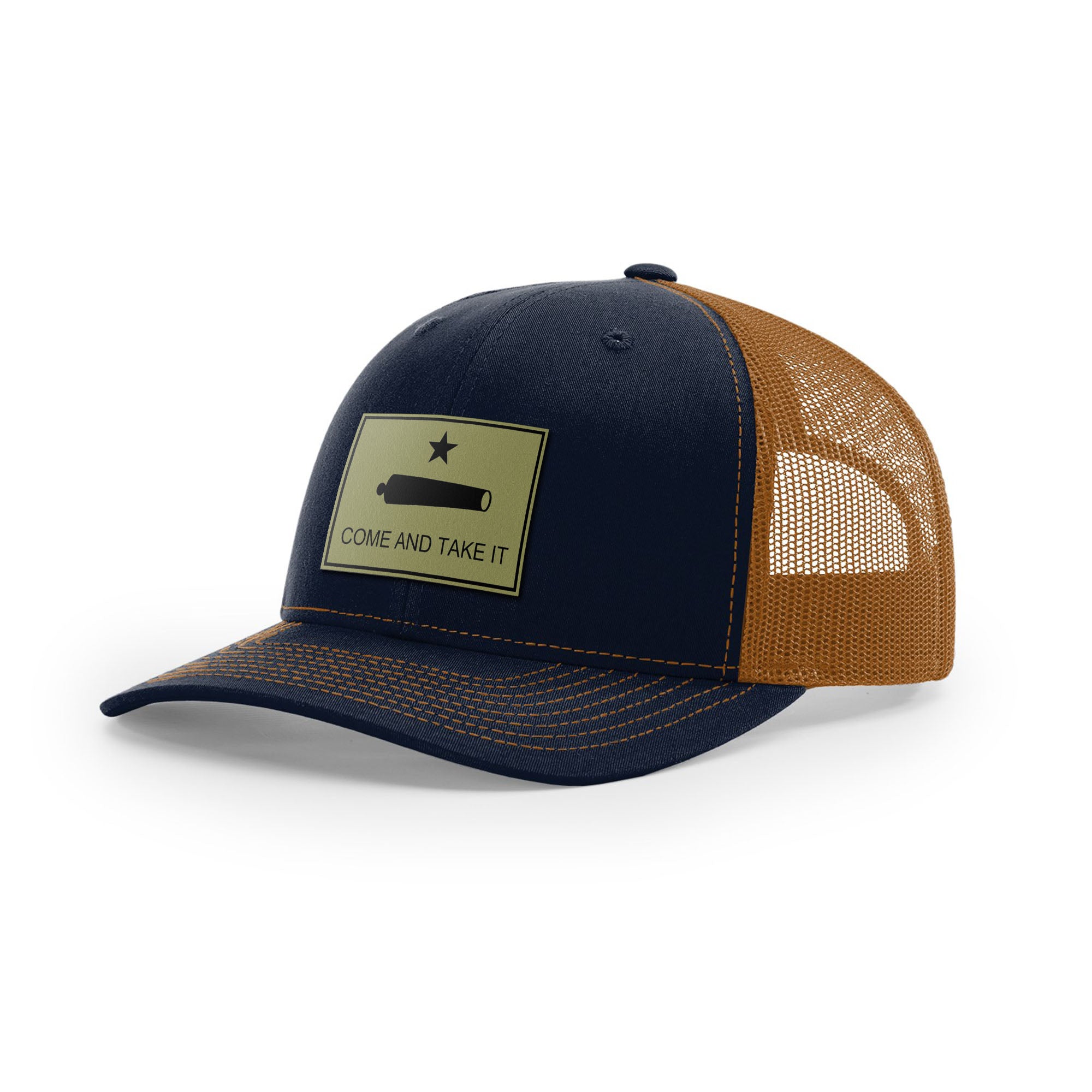 Come And Take It Cannon Trucker Hat - Military Olive