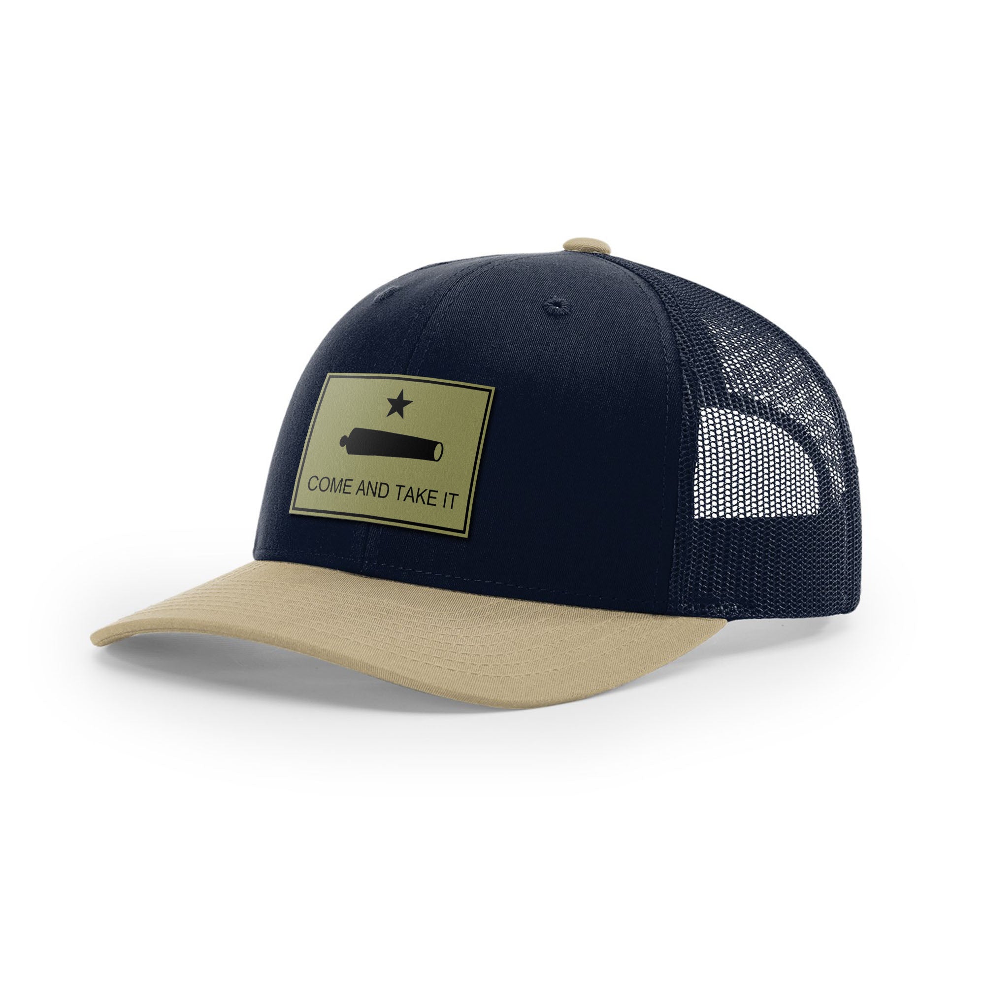 Come And Take It Cannon Trucker Hat - Military Olive
