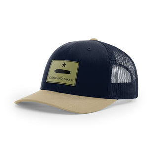 Come And Take It Cannon Trucker Hat - Military Olive