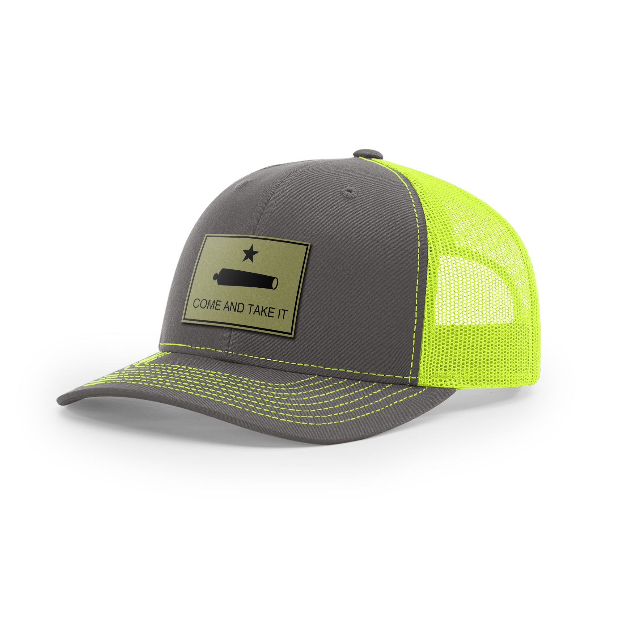 Come And Take It Cannon Trucker Hat - Military Olive