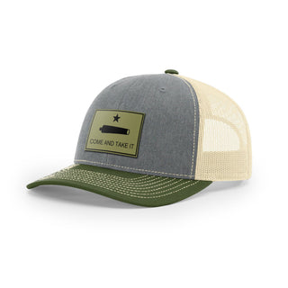 Come And Take It Cannon Trucker Hat - Military Olive