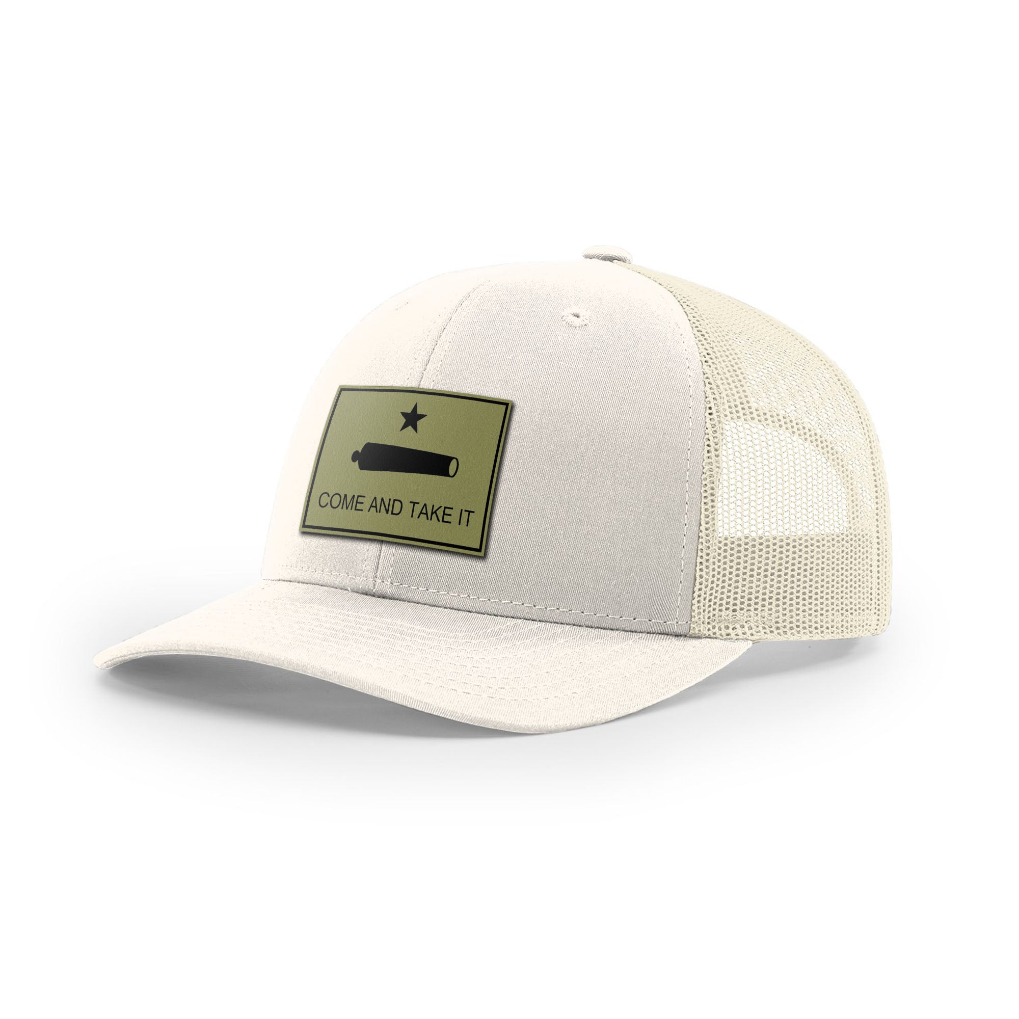 Come And Take It Cannon Trucker Hat - Military Olive