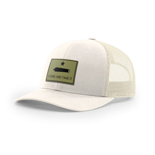 Come And Take It Cannon Trucker Hat - Military Olive