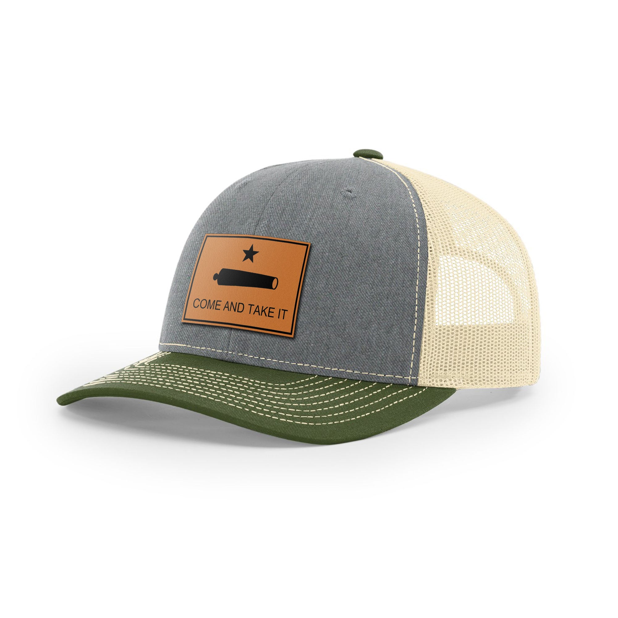 Come And Take It Cannon Trucker Hat - Tan