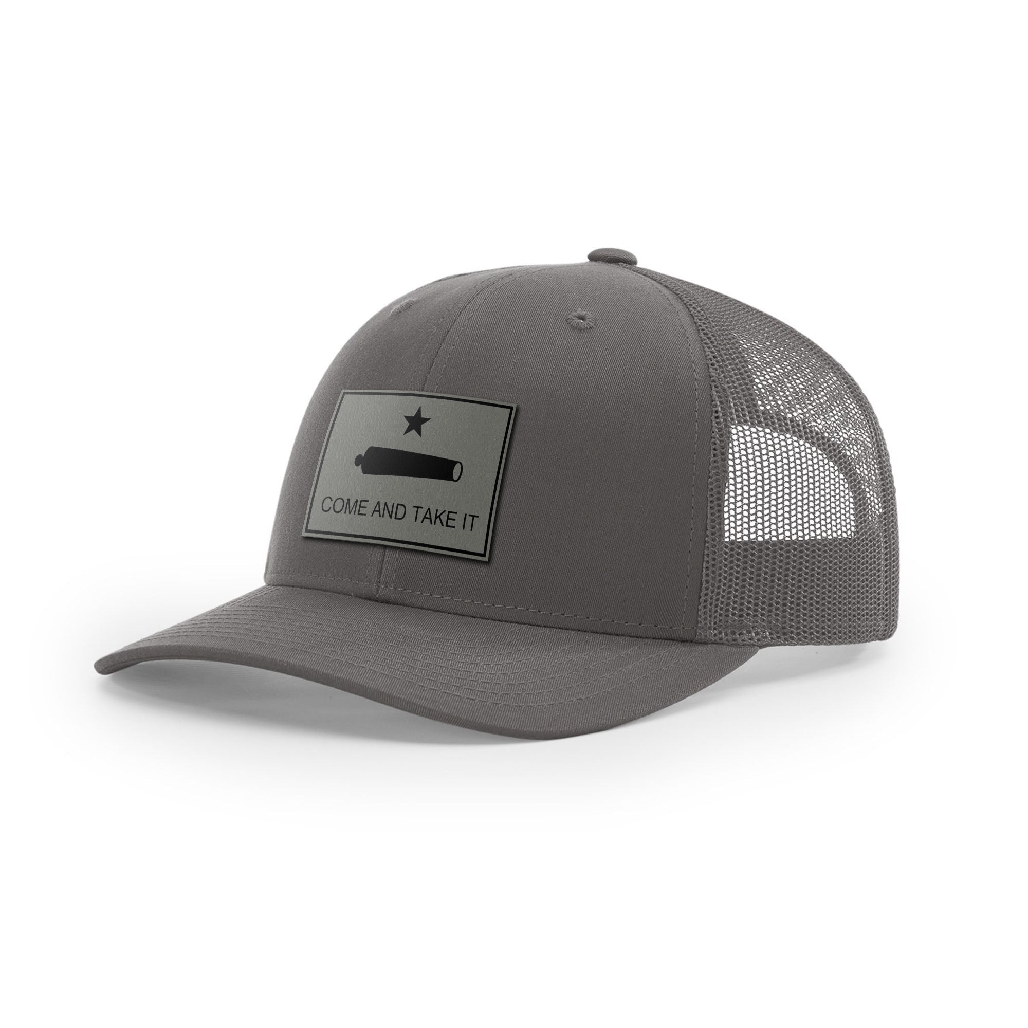 Come And Take It Cannon Trucker Hat - Charcoal