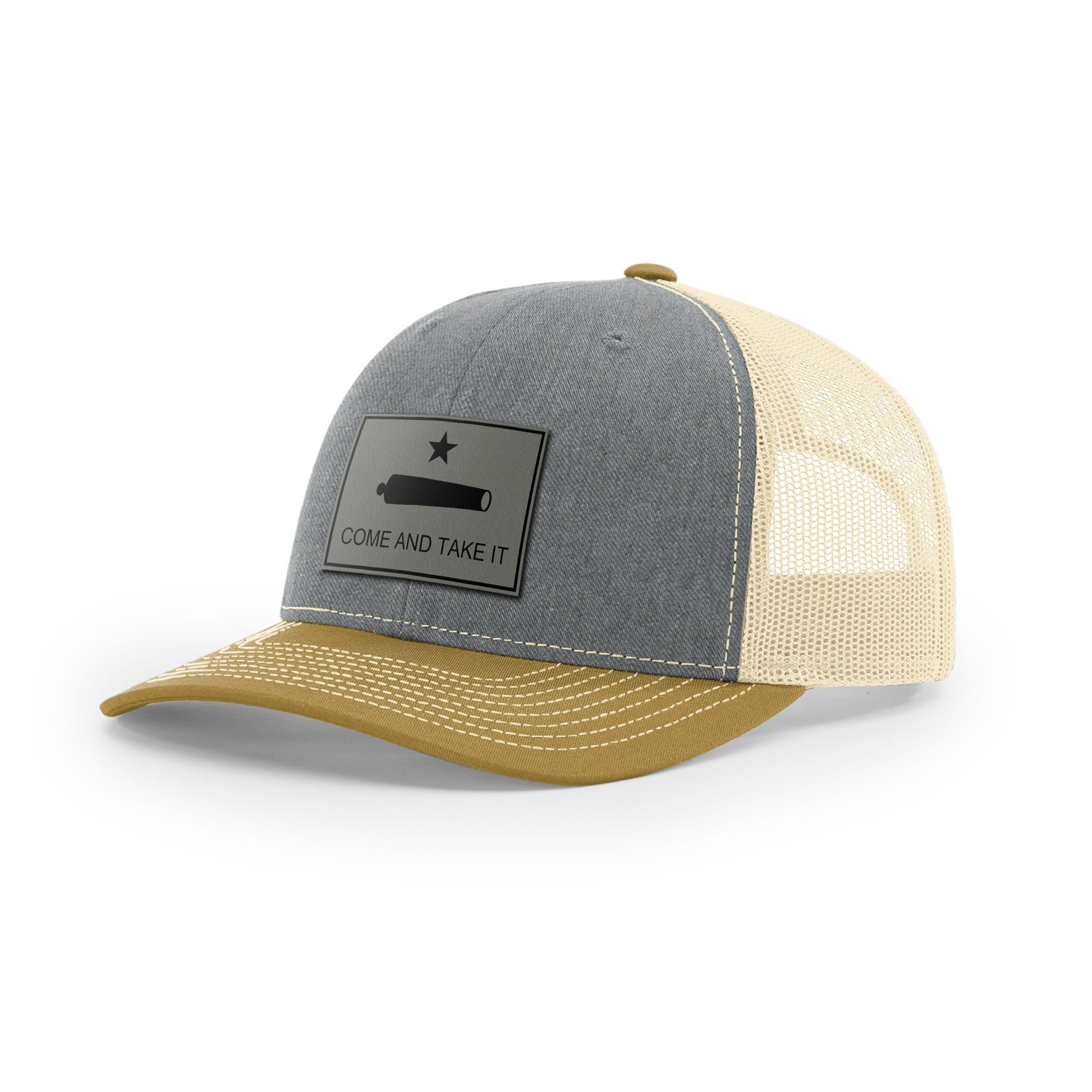 Come And Take It Cannon Trucker Hat - Charcoal