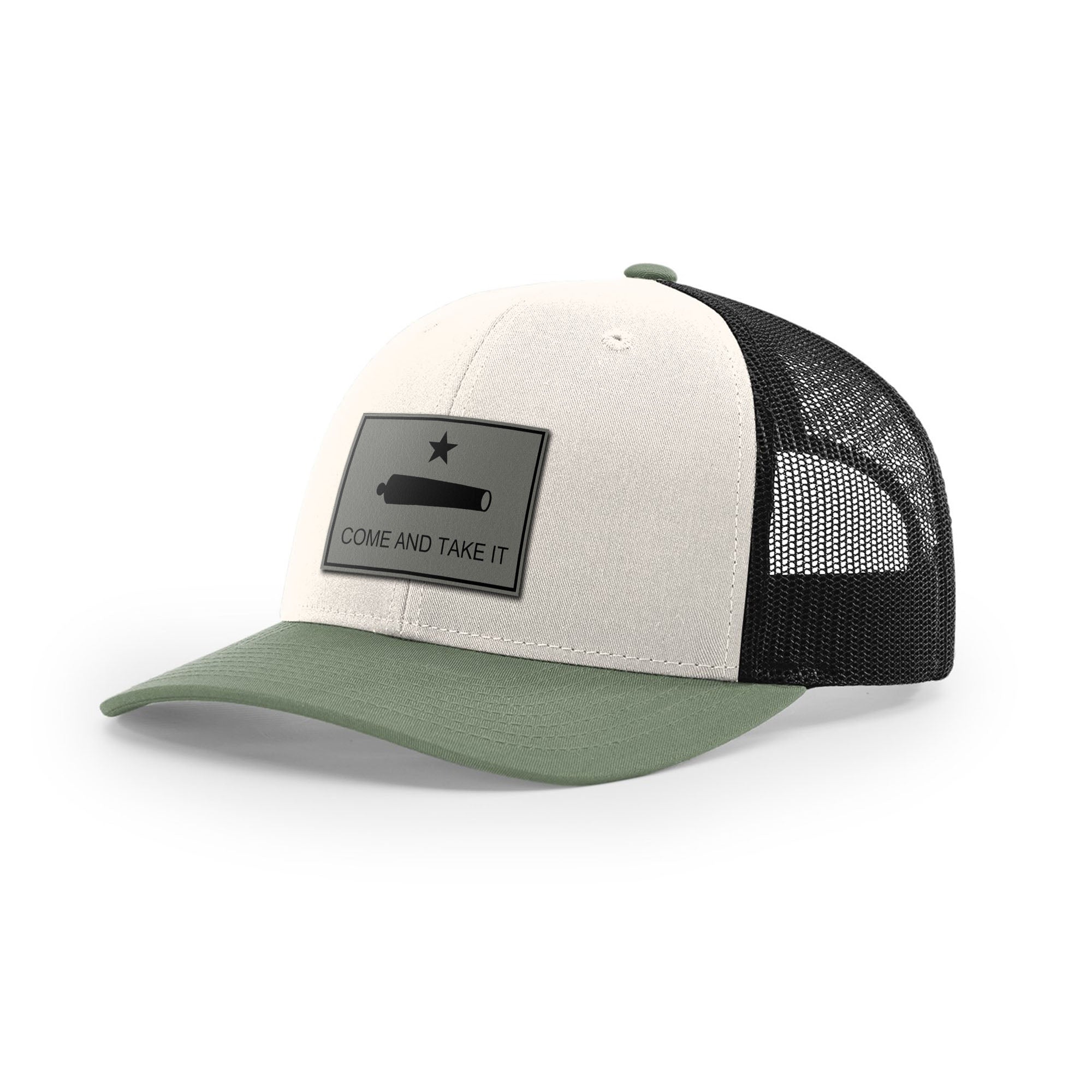 Come And Take It Cannon Trucker Hat - Charcoal