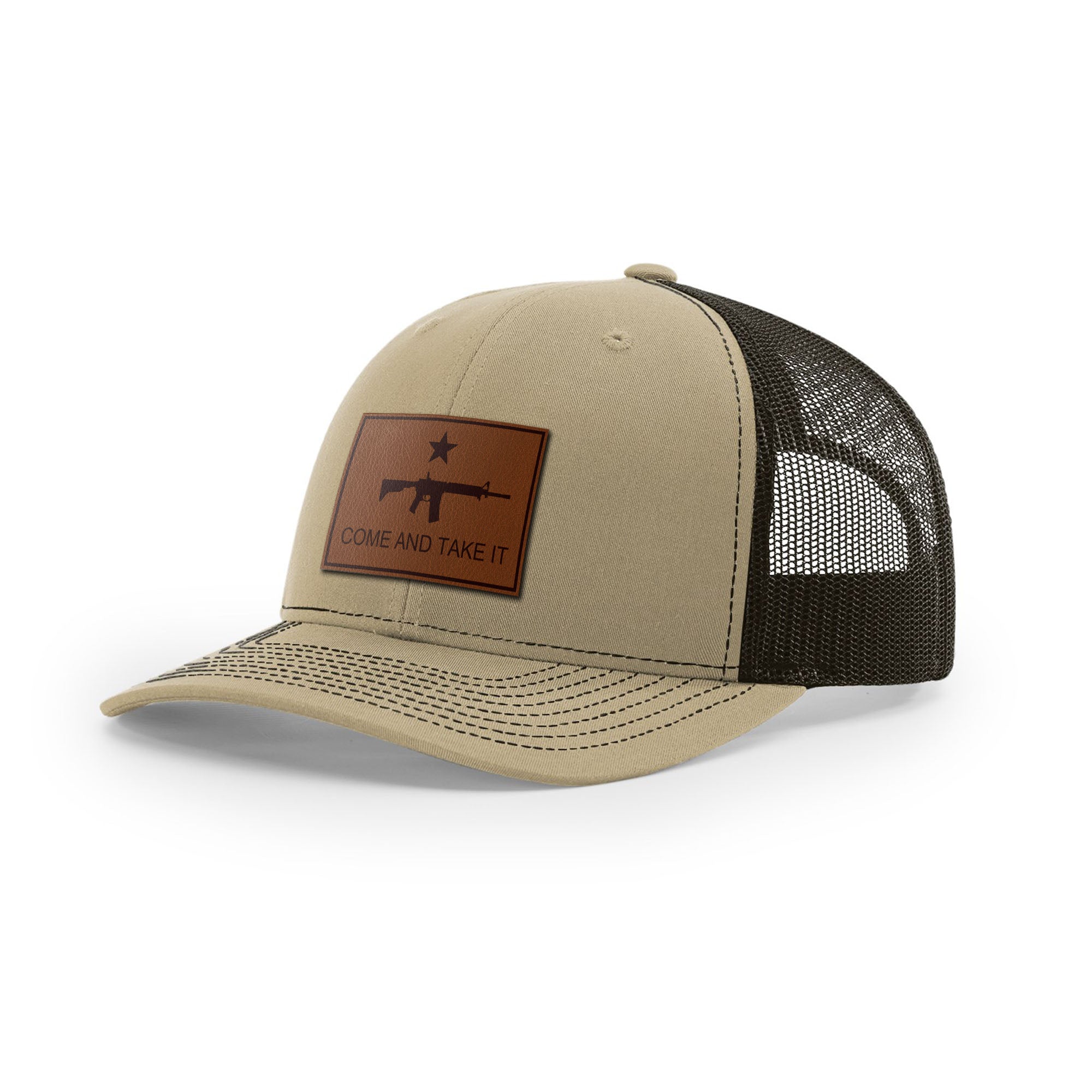 Come And Take It Rifle Trucker Hat - Brown
