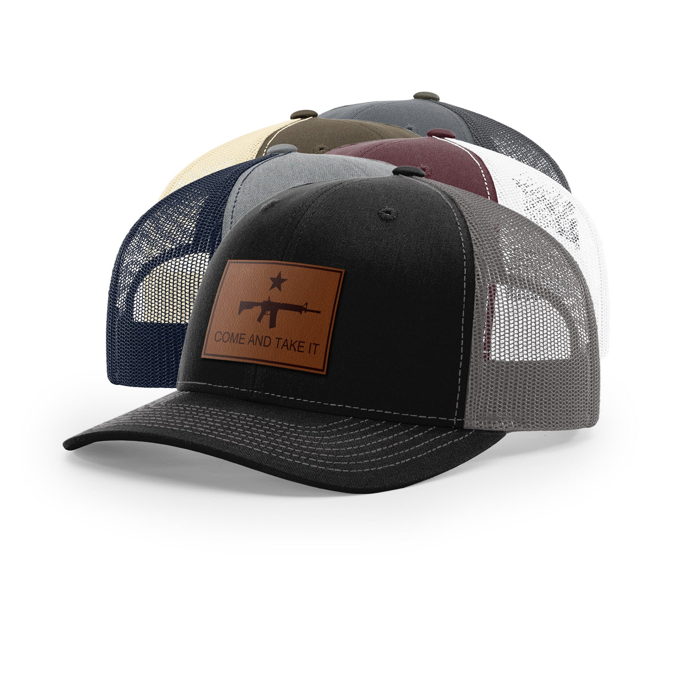 Come And Take It Rifle Trucker Hat - Brown