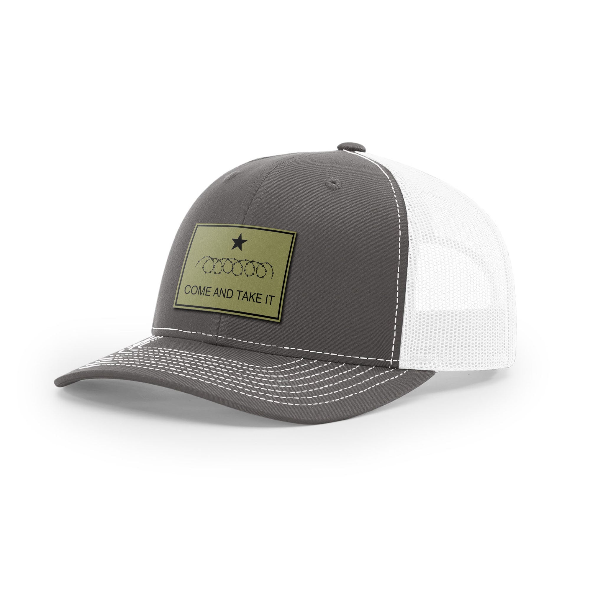Come And Take It Razor Wire Trucker Hat - Military Olive | Ballistic Republic™