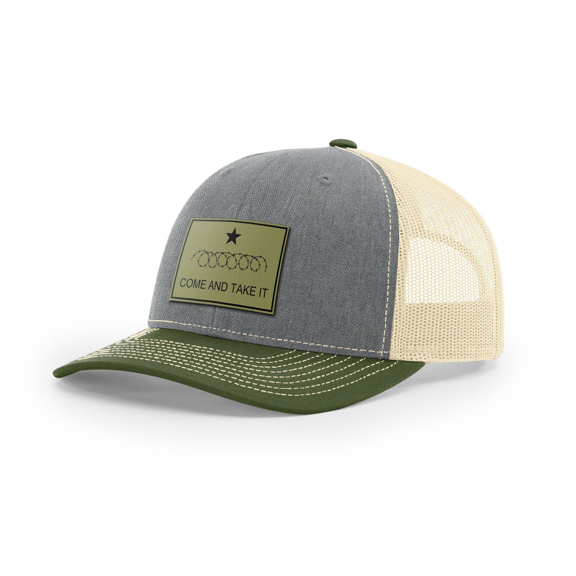 Come And Take It Razor Wire Trucker Hat - Military Olive | Ballistic Republic™