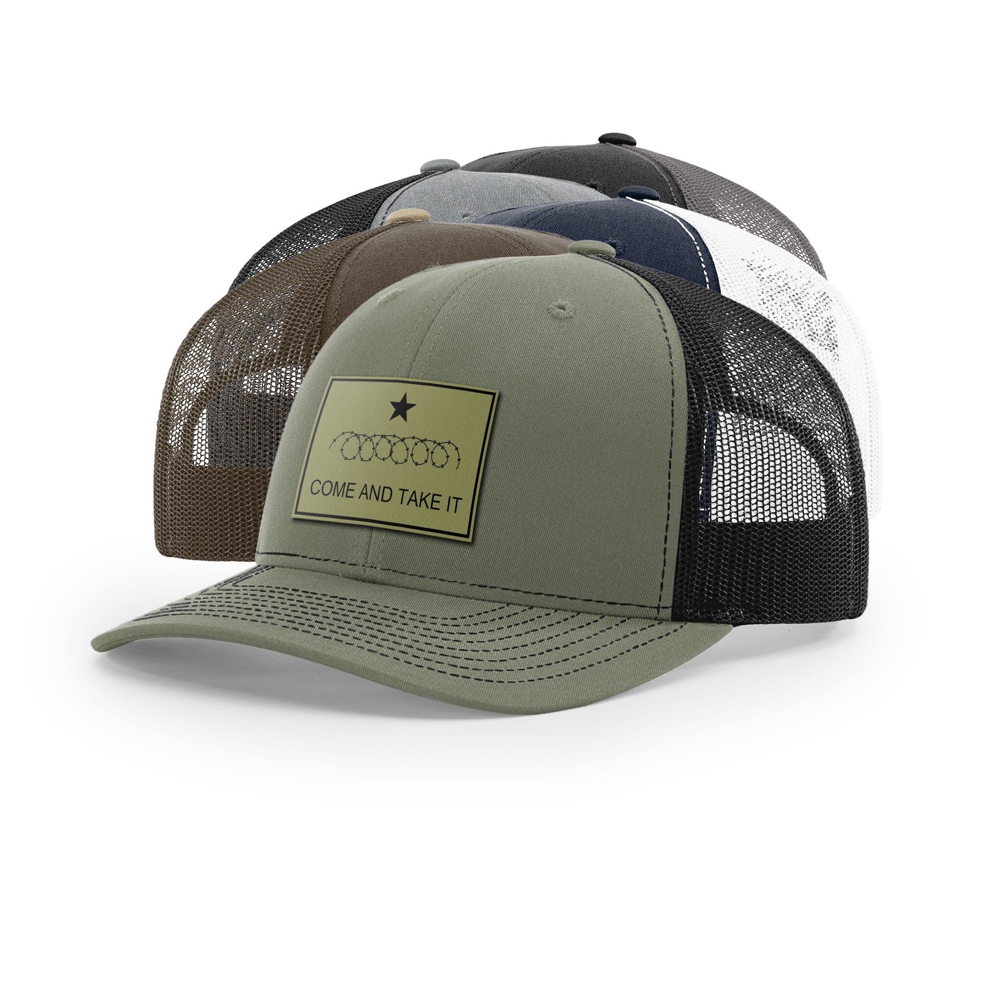 Come And Take It Razor Wire Trucker Hat - Military Olive | Ballistic Republic™