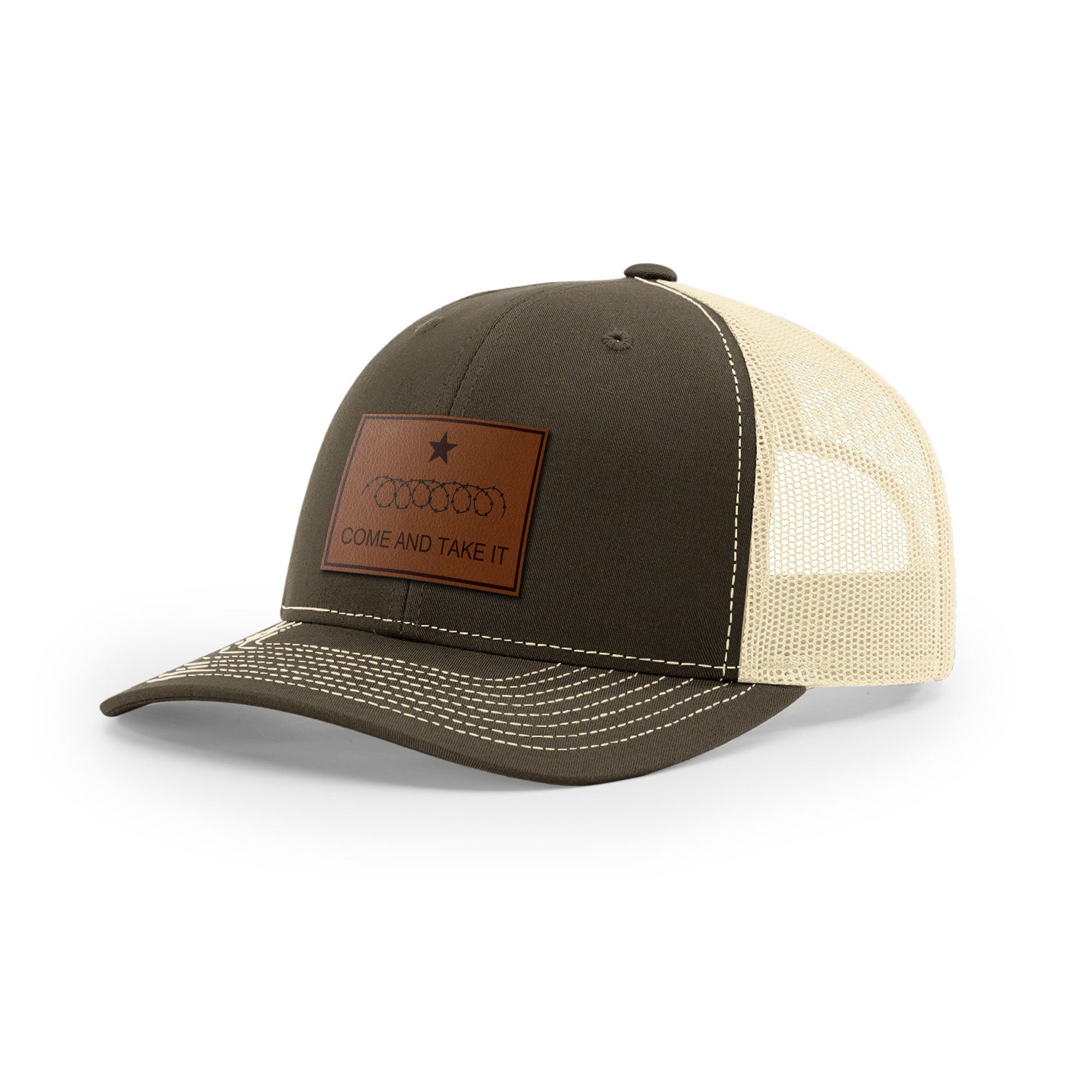 Come And Take It Razor Wire Trucker Hat - Brown | Ballistic Republic™