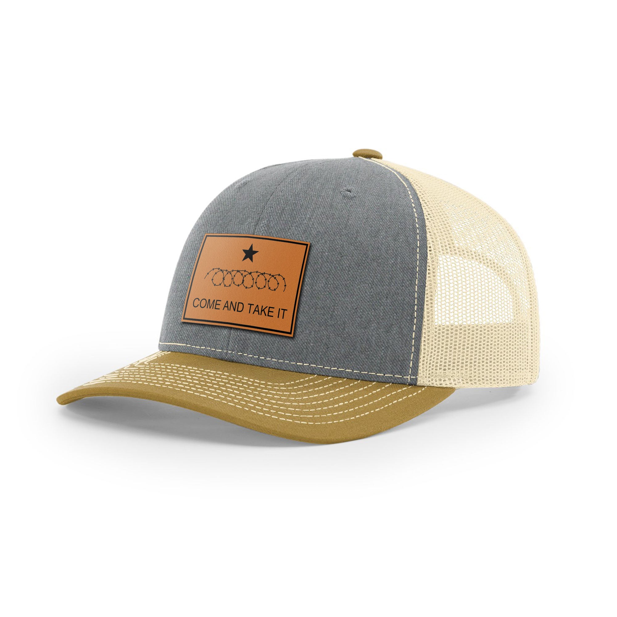 Come And Take It Razor Wire Trucker Hat - Tan | Ballistic Republic™