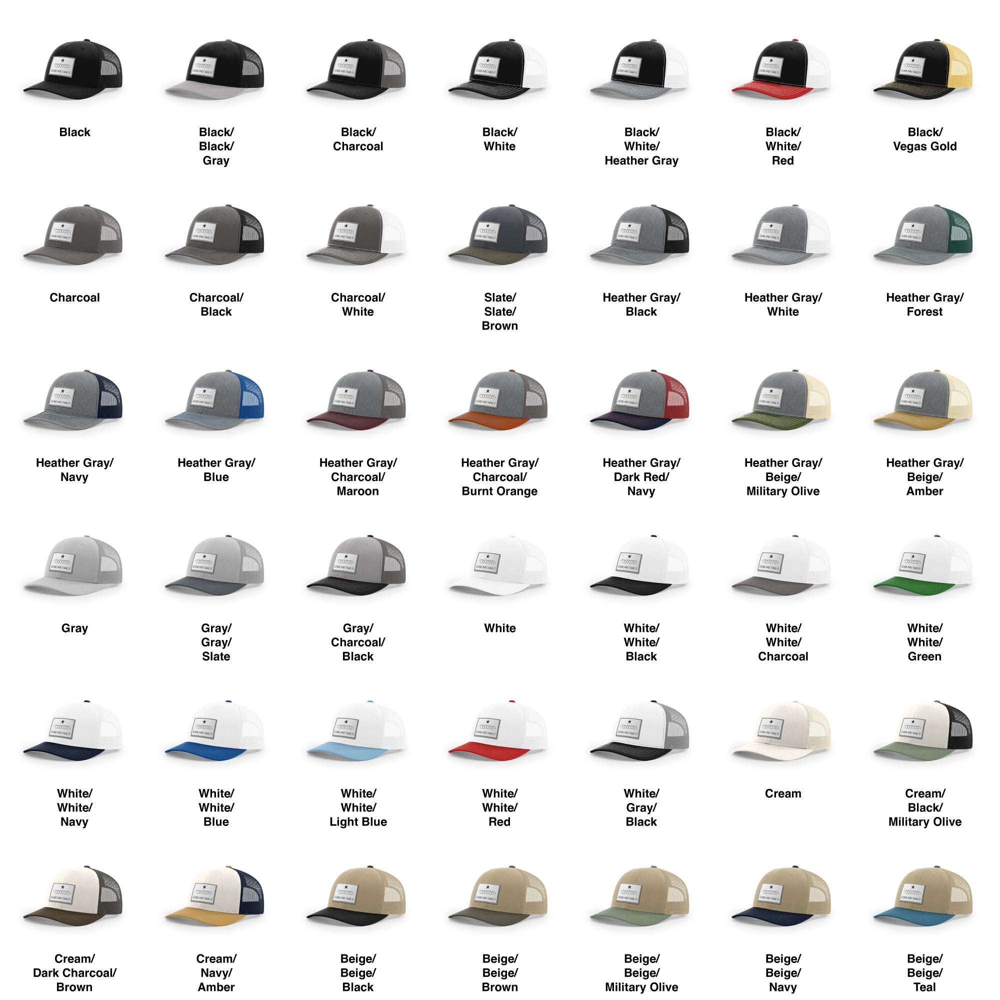 Come And Take It Razor Wire Trucker Hat - White | Ballistic Republic™
