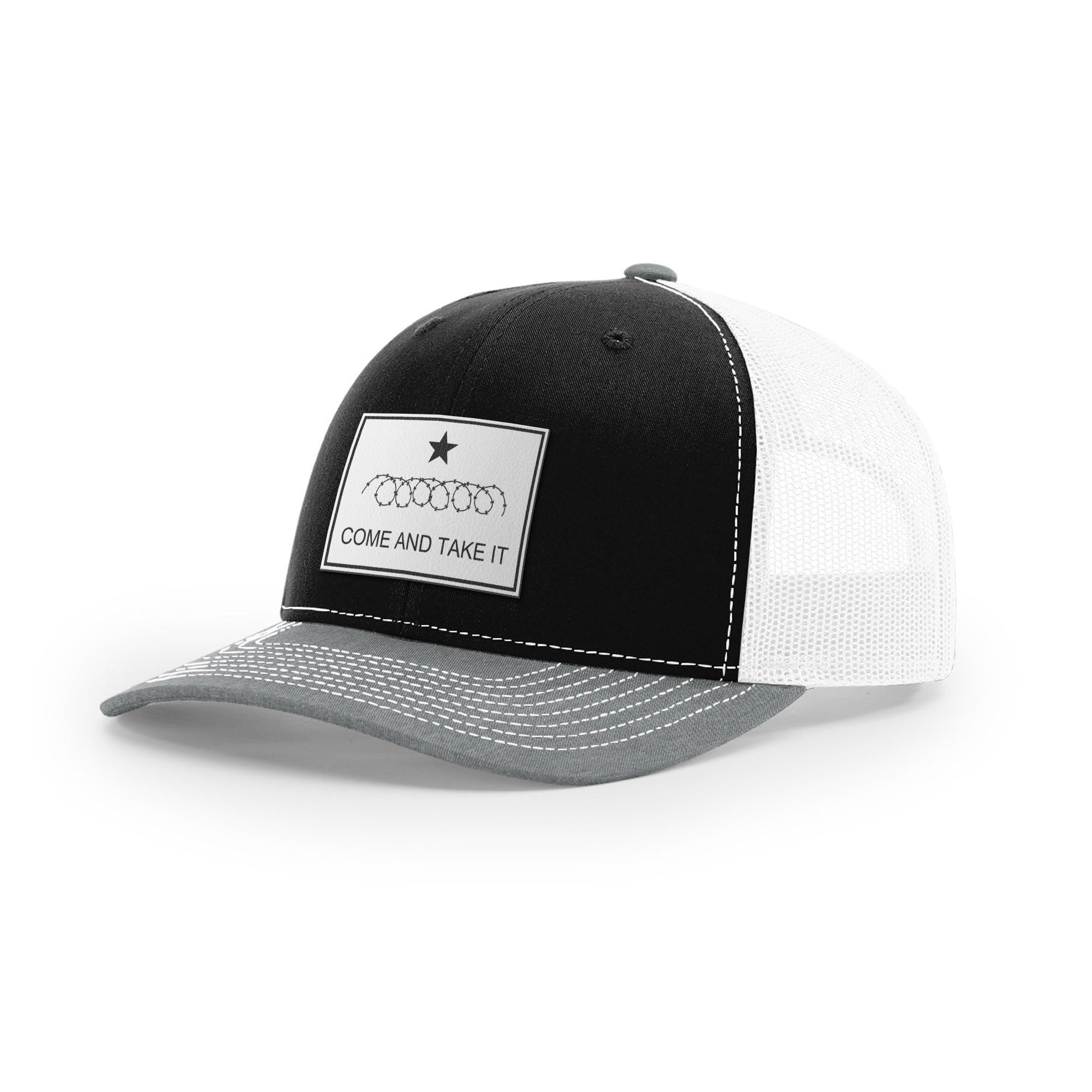 Come And Take It Razor Wire Trucker Hat - White | Ballistic Republic™