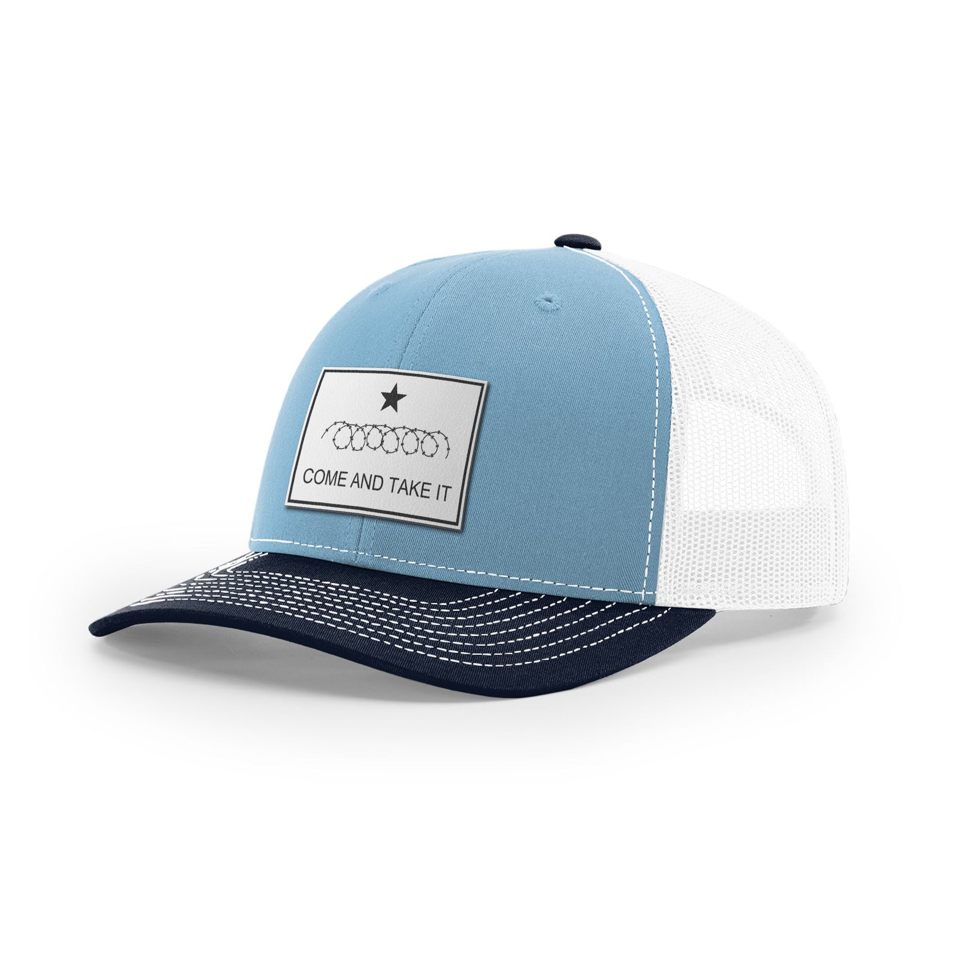 Come And Take It Razor Wire Trucker Hat - White | Ballistic Republic™