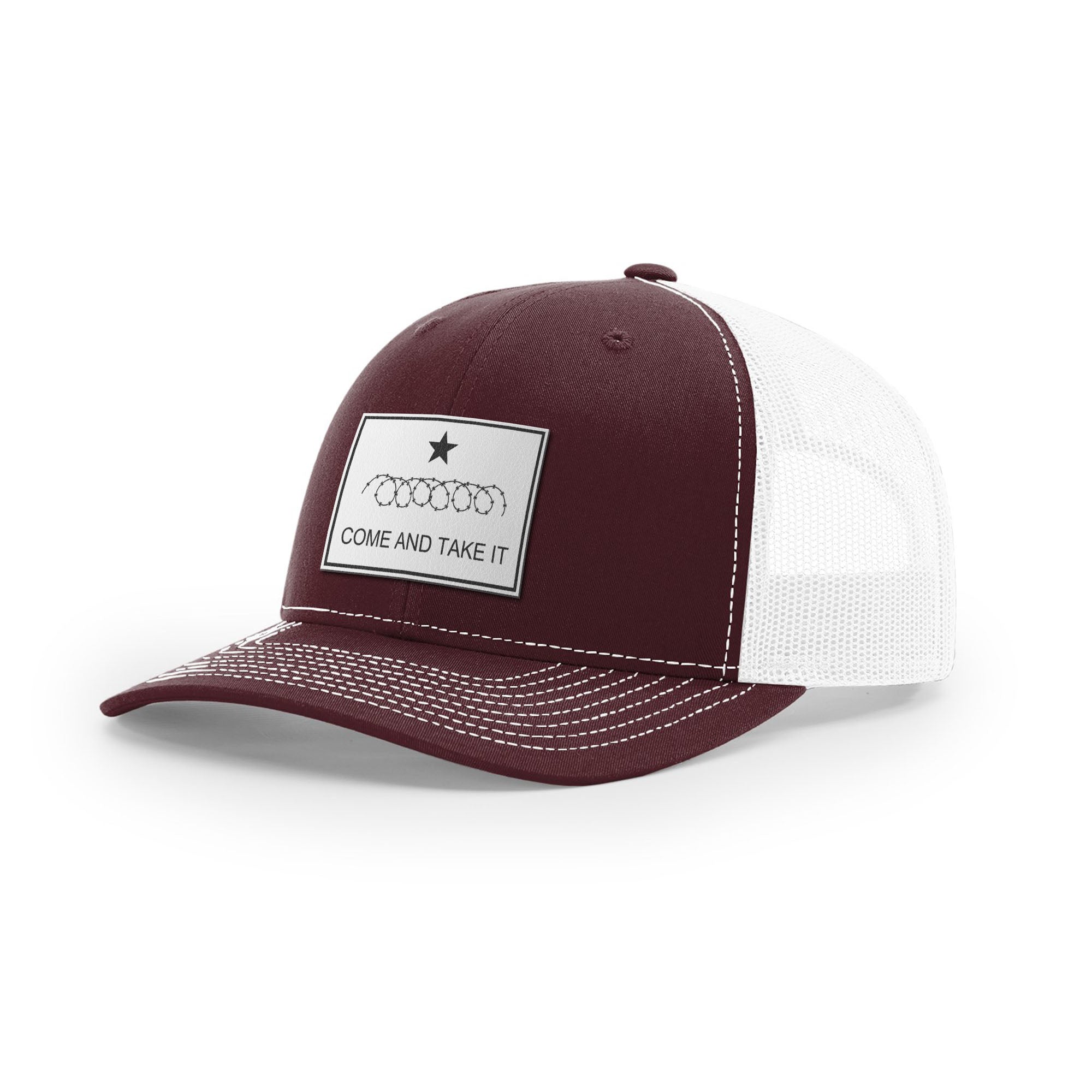 Come And Take It Razor Wire Trucker Hat - White | Ballistic Republic™