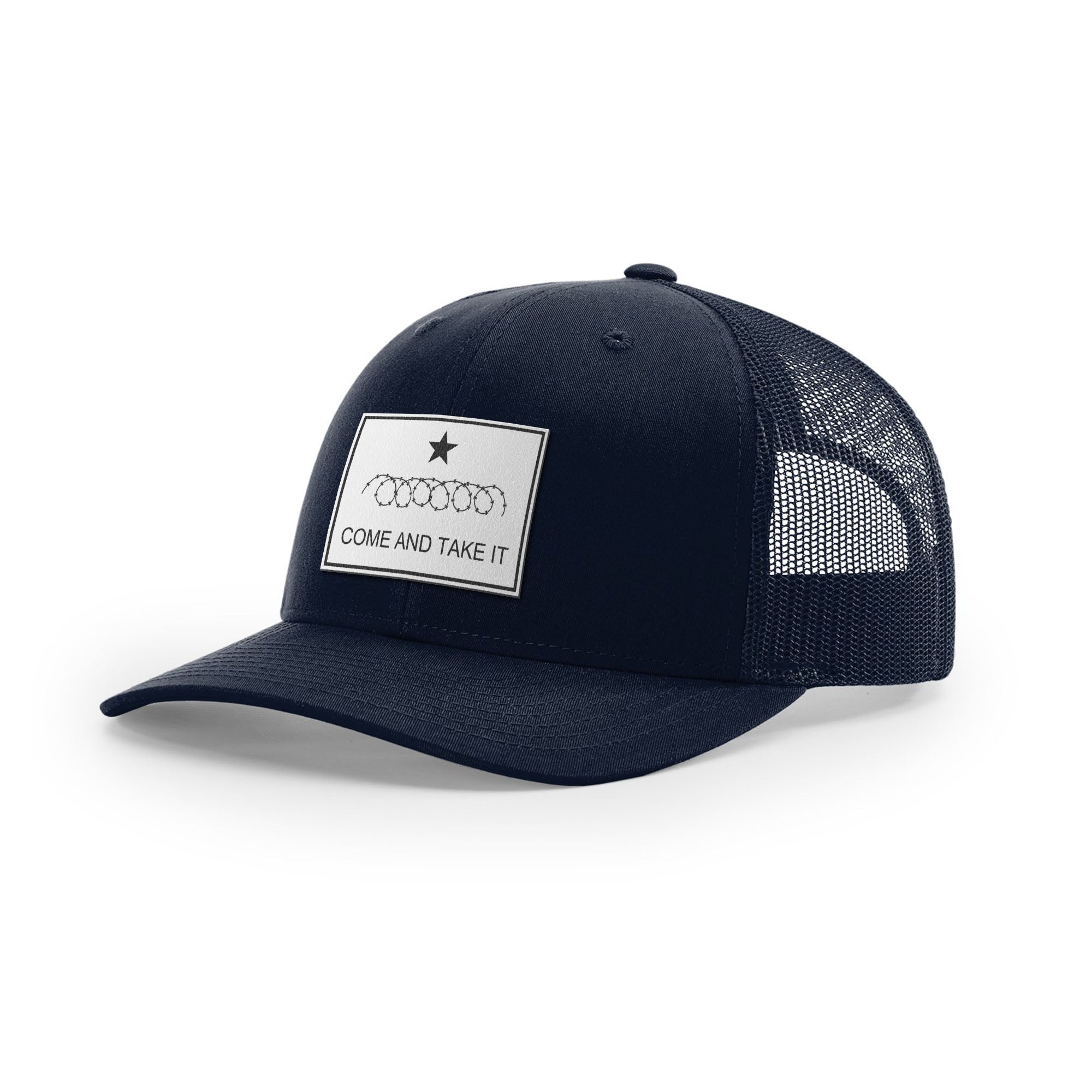 Come And Take It Razor Wire Trucker Hat - White | Ballistic Republic™