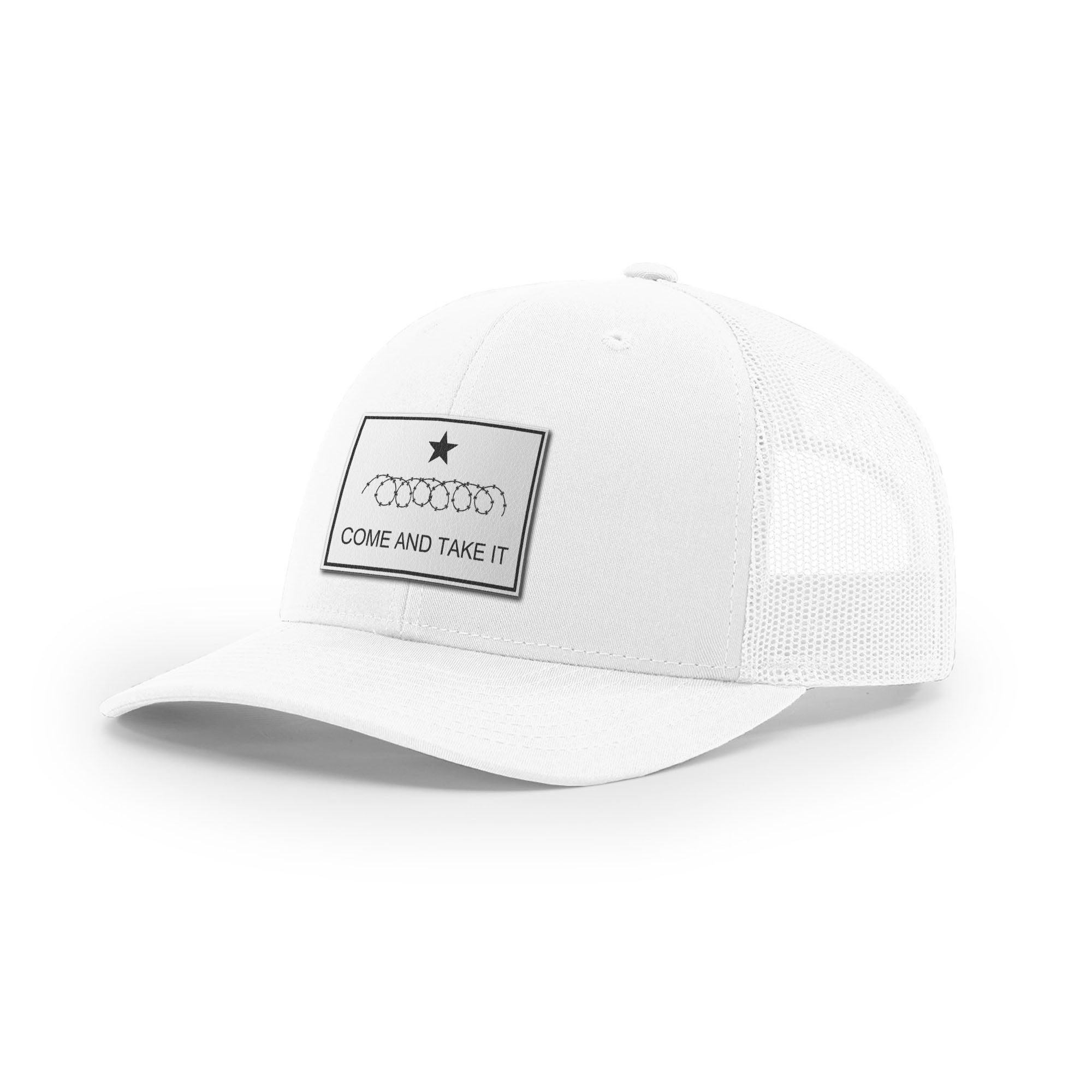 Come And Take It Razor Wire Trucker Hat - White | Ballistic Republic™