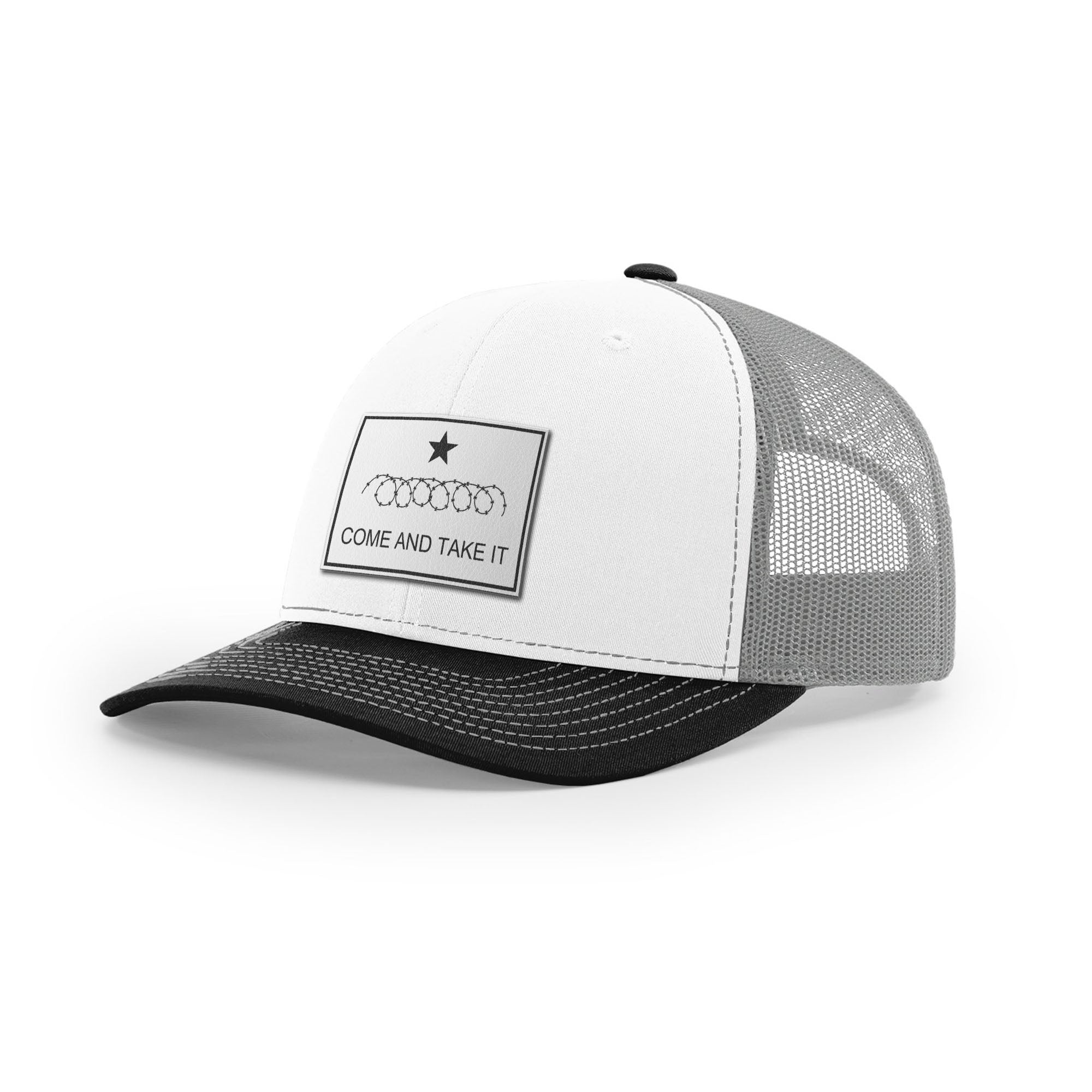 Come And Take It Razor Wire Trucker Hat - White | Ballistic Republic™