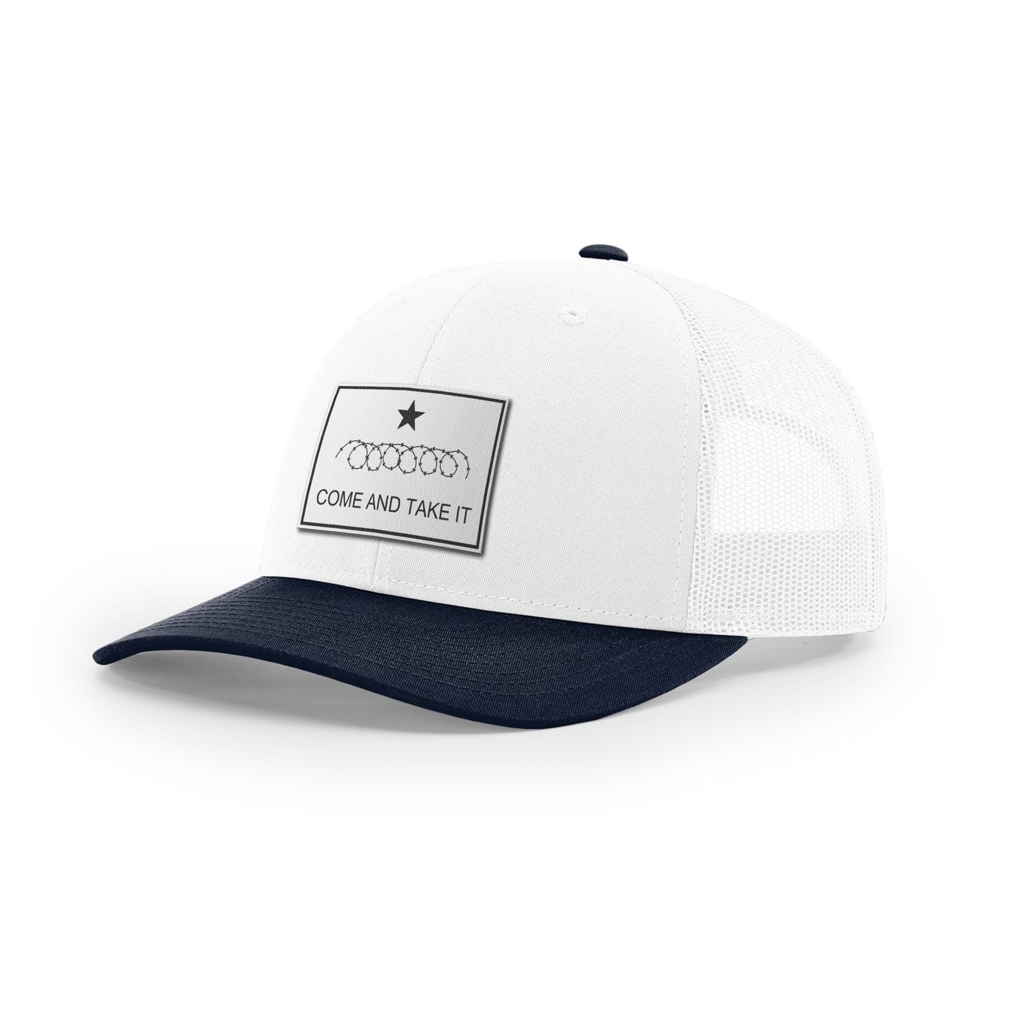 Come And Take It Razor Wire Trucker Hat - White | Ballistic Republic™
