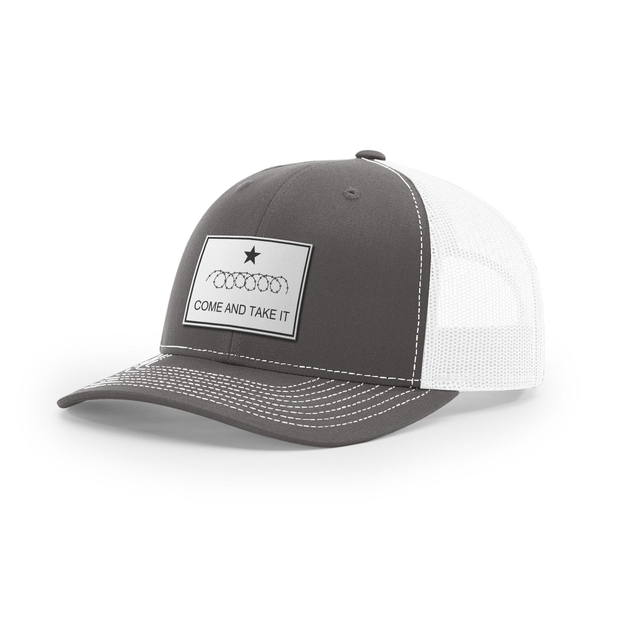 Come And Take It Razor Wire Trucker Hat - White | Ballistic Republic™